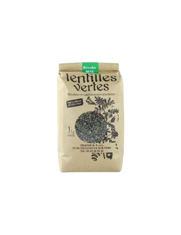 Lentilles vertes 1Kg Maison fraysse